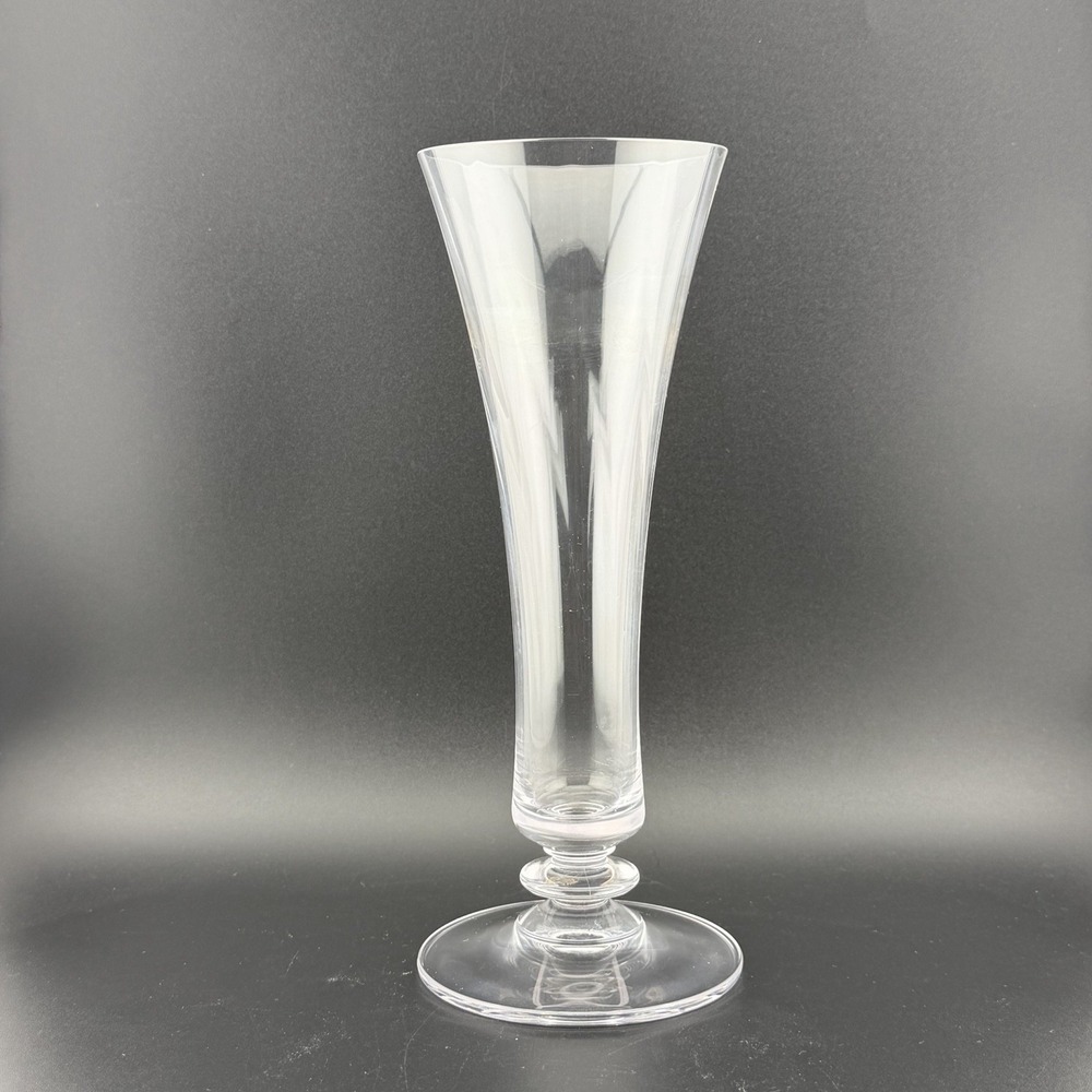 Mikasa Jamestown Crystal Bud Vase 8.75" Vintage Clear Trumpet Footed Flower